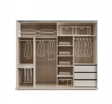 Designer groer Kleederschaf aus Holz, Schlofschaf Luxus Schief.
