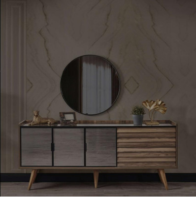 Brong Iesszëmmer Set Stilvollt Sideboard Ronne Spigel Holzmiwwelen 2-tlg