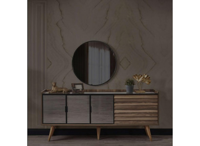 Brong Iesszëmmer Set Stilvollt Sideboard Ronne Spigel Holzmiwwelen 2-tlg