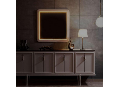 Modern Iesszëmmer Set Brongen Sideboard Quadratesche Spigel 2tlg Set