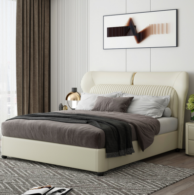 Wäisst Edelstolbett Modern Schlofzëmmer Better Luxus Holzgestell Nei