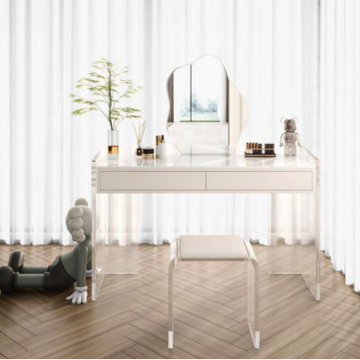 Wäissen stilvollen Toilette Dësch Design Schlofzëmmer Schief Holzmiwwelen