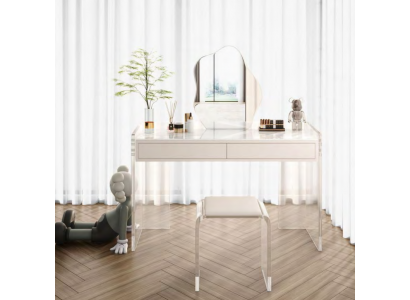 Wäissen stilvollen Toilette Dësch Design Schlofzëmmer Schief Holzmiwwelen