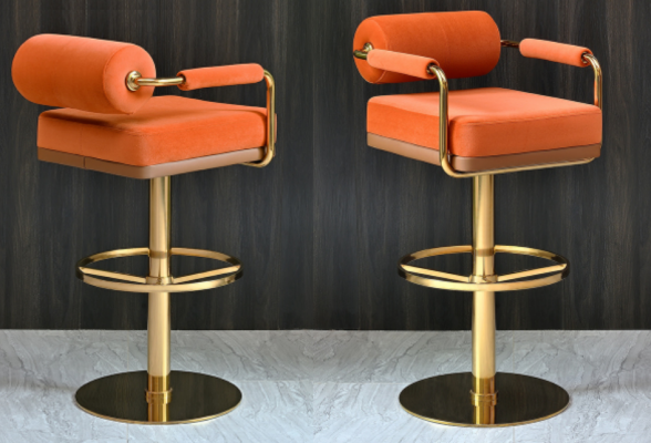 Orangestull Edelstol-Sëtz Edler Eenzelstil Moderne Lounge Miwwelen