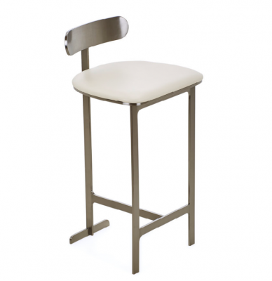 Wäisse Barstull Lounge Miwwelen Polster Eenzieschter Modern Iesszëmmer Sëtz.