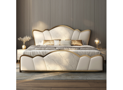 Schlofzëmmer Miwwelen Stilvoll Wäisst Duebelbett Modern Liederbette