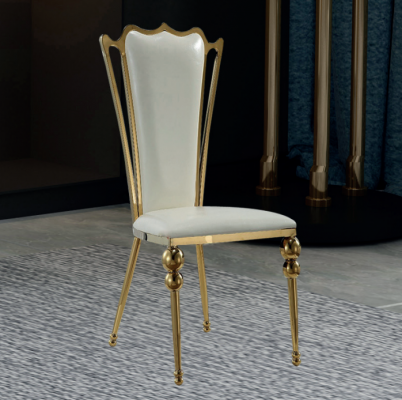 Iesszëmmer Miwwelen Designer Wäiss-Gëllene Stull Polster Miwwelen Modern Neit
