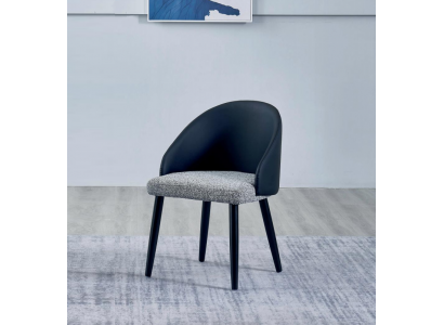 Gro-blau Iesszëmmerstull Luxuriéise Setzstull Polstermiwwel Holzstill.