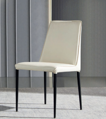 Wäissen Iesszëmmerstull Designer Holzstill stilvoll modern Textilstill.