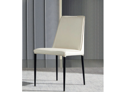 Wäissen Iesszëmmerstull Designer Holzstill stilvoll modern Textilstill.