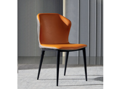Schwaarz-orange iesszëmmerstull Designer Stiller Modern Lehnstiller Nei