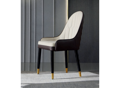 Schwaarz-Wäisse Sallstull Design Konschtliederstull Modern Holzstillen