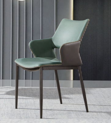 Braun-Gréng Holz Iesszëmmerstill Designer Holzstull Modern Lehnstill