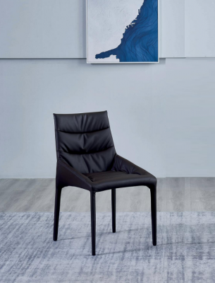 Schwaarzen Polster Iesszëmmerstull Designer Textilstill Iesszëmmer Miwwelen