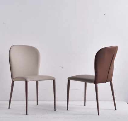 Iesszëmmermöbler Designer Beige Stull Modern Holz Miwwelen Nei Lehnstull.