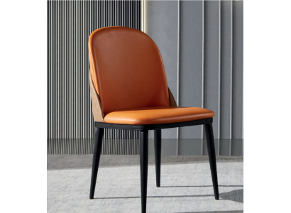 Orangen Stull Iesszëmmer Miwwelen Designer Einsëtzer Holz Textil Still