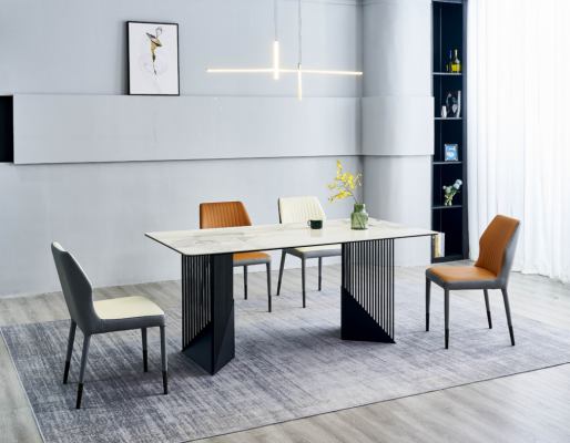 Modern Iesszëmmer Miwwelen Designer Iessgrupp 4x Polsterstill Iessdësch