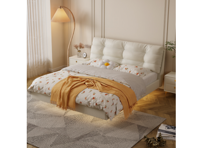 Schlofkummer Holzgestell Miwwelen Wäisst Duebelbett Liederbetter Textilbetter