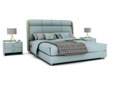 Schlofkummer Blo Bett firdoppel Designer Better Holzgestell Luxus Miwwelen