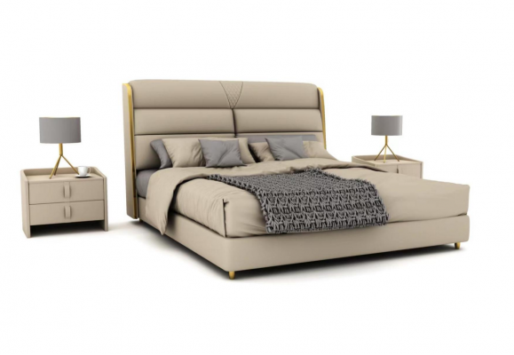 Crème-duebelbett Luxus-Schlofkummer Better Modernt Bett Design