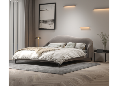 Grau Textillbett Schlofkummer Better Luxus Duebelbetter Stilvoll Miwwelen