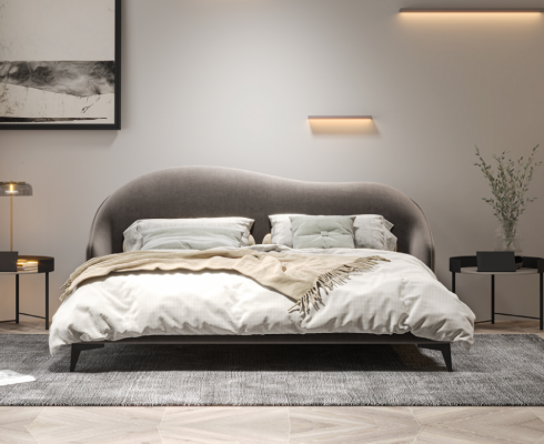 Grau Textillbett Schlofkummer Better Luxus Duebelbetter Stilvoll Miwwelen