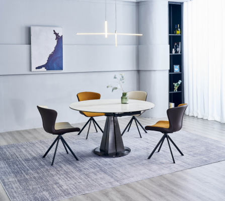 Modern Iessgrupp Designer Ronnt Tisch Stilvoll 4x Konschtlieder Still 5 Stéck