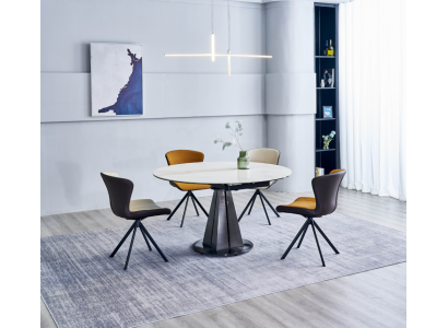 Modern Iessgrupp Designer Ronnt Tisch Stilvoll 4x Konschtlieder Still 5 Stéck