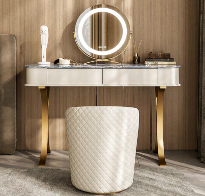 Schlofkummer Beige Make-uptisch Designer Kosmetiktisch 2x Schäffercher