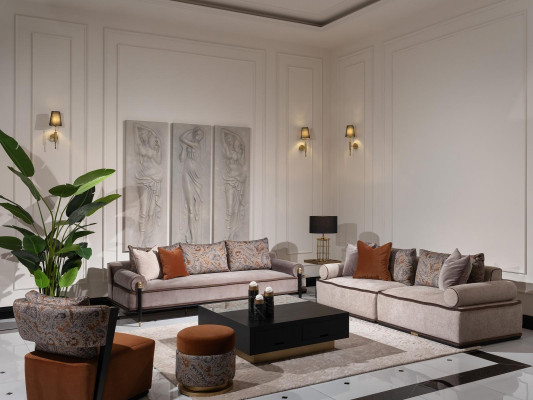 Komplett Canapé Garnitur 431 Stoffverdeckt Fotell Sofas Grupp Gro Tisch