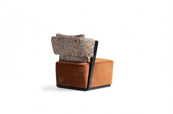 Sesselen Ouer-Sessel Cocktail-Sessel Relax-Sessel Orange Stoff Modern Sëtz.