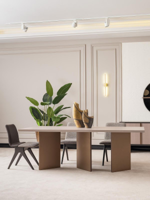 Iesszëmmer Iessgrupp Iesszëmmerméibel Iessdësch Iesseck 9 Deeler Holz Béis