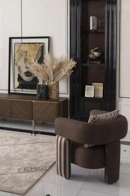 Garnitur Ecksofa Fauteuil Stoffsofa RTV Niddregschaf Beige Modern 3-teilest Set