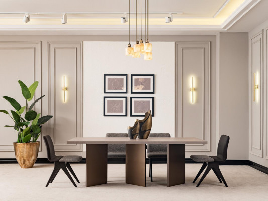 Iessgrupp Iesseck Iesszëmmermiwwelen Iessdësch Iesszëmmer 7 Stéck Holz Gro