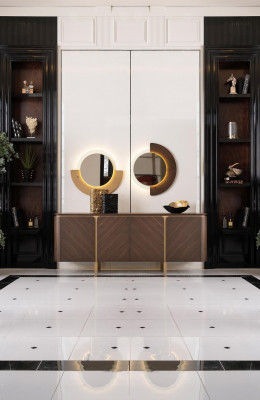 Garnitur Sideboard Spigel Kommode Set Kommode Braun Holz Iesszëmmer