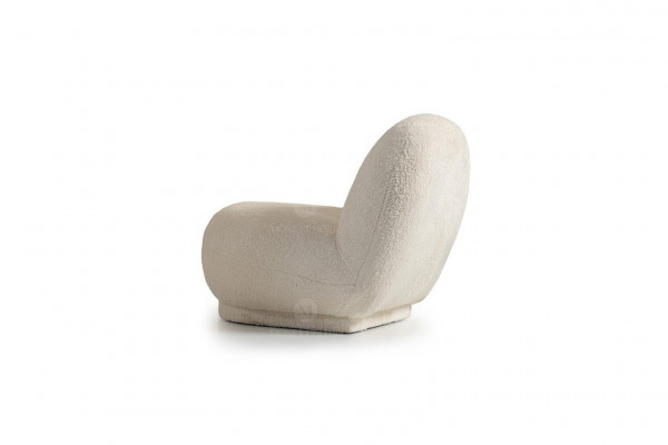 Sesselkocktailsessel Modern Wäiss Polster Stoff Sëtz Eensëtzer