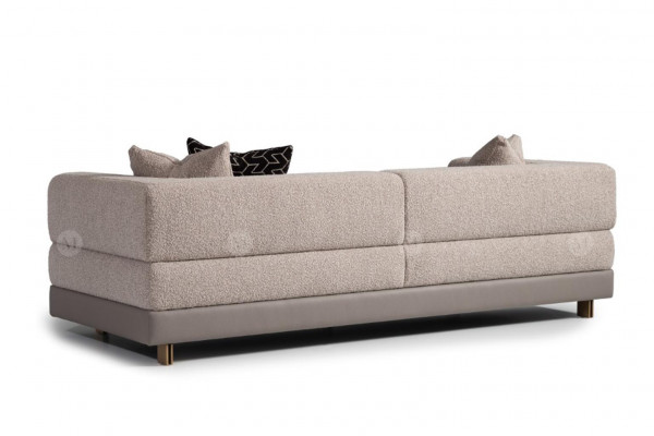 Dräisëtzeger Couch Sofa 3 Sëtzer Polstersofa Stoffsofa Modern Gro