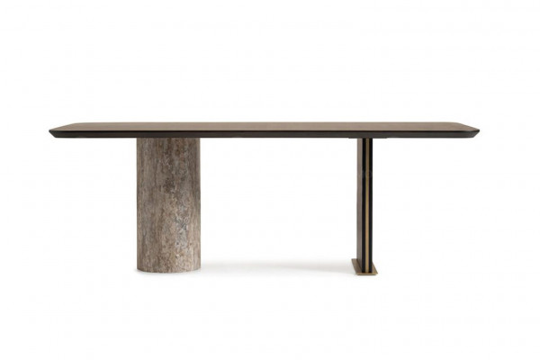 Iessdësch Iesszëmmerdësch Dësch Iesszëmmer Holz Braun 220 cm Modern