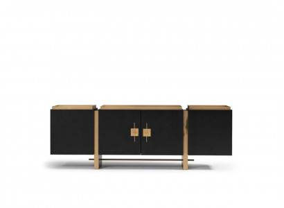 Anrichte Sideboard Schaf Kommode Holz Schwaarz Modernen Design Gold