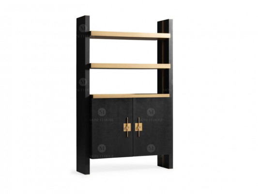 Schaf mat Regaler Holzzchaf Schranken Holz Schwaarz Design Gold Neien