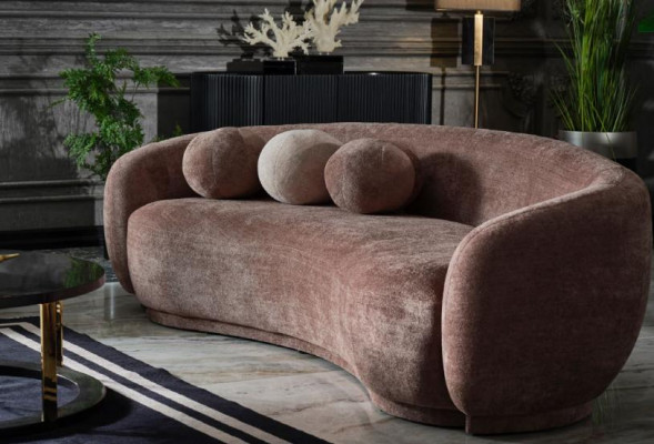 Dreisitzer Couch Sofa 3 Sëtzer Brong Stoff Stoffsofa Polstersofa Luxus
