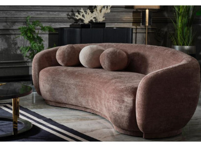 Dreisitzer Couch Sofa 3 Sëtzer Brong Stoff Stoffsofa Polstersofa Luxus