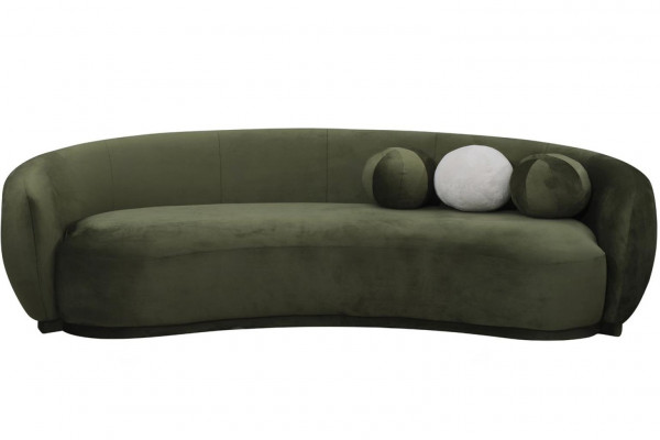 Stoffsofa Dräisëtzer Couch Sofa 3 Sëtzer Gréng Stoff Polstersofa Modern