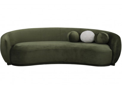 Stoffsofa Dräisëtzer Couch Sofa 3 Sëtzer Gréng Stoff Polstersofa Modern