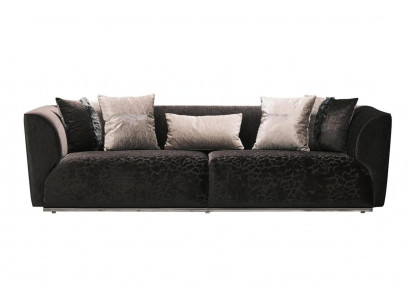 Dreisëtzer Sofa 3 Sëtzer Polstersofa Stoffsofa Modern Sofas Schwaarz
