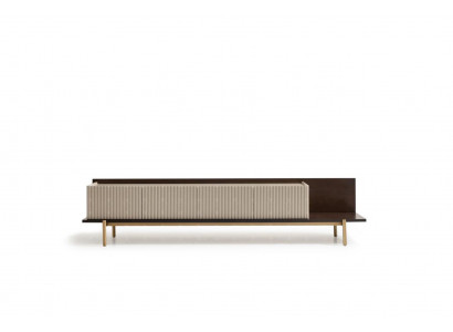 Sideboard RTV Lowboard TV Ständer Dësch Wunnzëmmer Holz Beige Modern