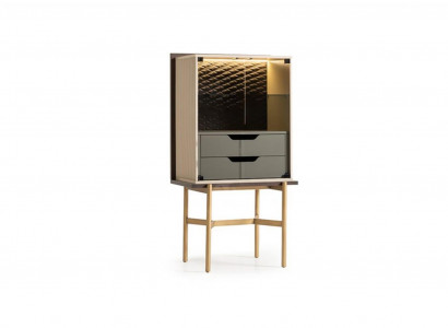 Bar-Schaf Schaf Vitrinn Bar Holz Wunnzëmmer Modern Beige Luxus