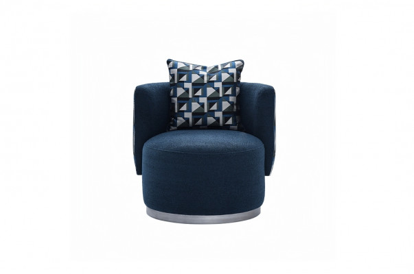 Relaxsessel Fauteuil Modern Blo Stëfter Stoff Sëtzgeleeënheet Design Modern