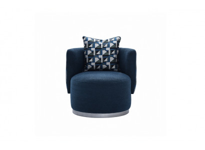 Relaxsessel Fauteuil Modern Blo Stëfter Stoff Sëtzgeleeënheet Design Modern