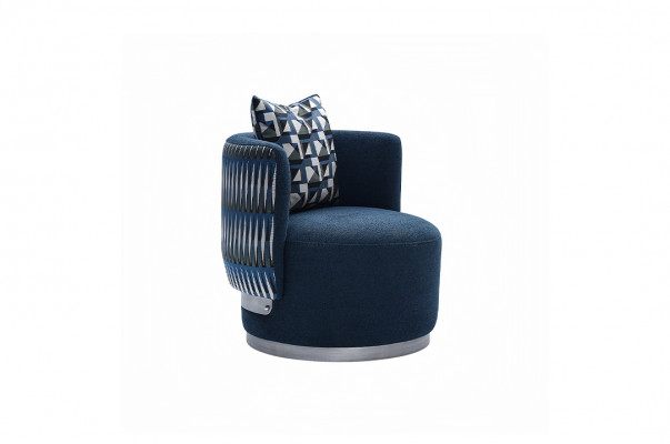 Relaxsessel Fauteuil Modern Blo Stëfter Stoff Sëtzgeleeënheet Design Modern